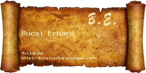 Bucsi Erhard névjegykártya